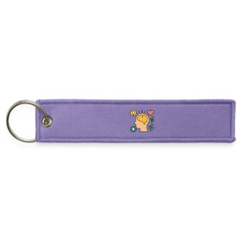 Mindful Brain Growth Illustration - Jet Tag Keychain - lavender - Front