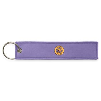 Whimsical Bread and Bakery Dog Logo - Jet Tag Keychain - lavender - Front