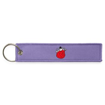Mr Snail Sir Top Hat Monocle Glasses Rich wealthy - Jet Tag Keychain - lavender - Front