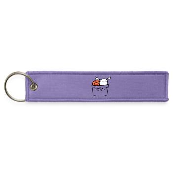 Small Snail breast pocket shirt bag on the go cute - Jet Tag Keychain - lavender - Front