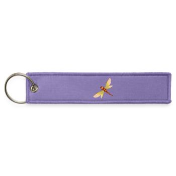 Enchanting Chestnut Dragonfly – Childhood & Crafts - Jet Tag Keychain - lavender - Front