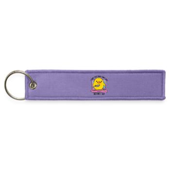 I Hope This Email Finds You Before I Do” Duck - Jet Tag Keychain - lavender - Front