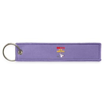 QUIT 9-5 B4 AI Kicks U Out Entrepreneur Motivation - Jet Tag Keychain - lavender - Front