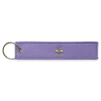  Origami Birds Escaping a Storybook - Jet Tag Keychain - lavender - Front