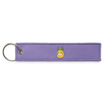 Cute pineapple cartoon summer tropical fruit joy - Jet Tag Keychain - lavender - Front