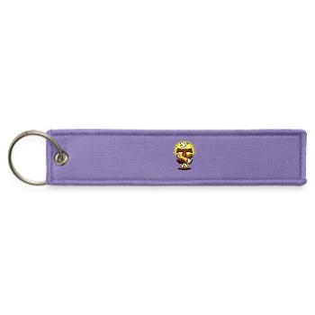 St. Francis of Assisi Tau Cross Hug: Dove and Dawn - Jet Tag Keychain - lavender - Front