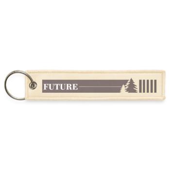 Future Forest Line Art - Jet Tag Keychain - creme - Front