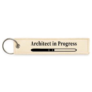 Architect in Progress – Minimal Architecture  - Jet Tag Keychain - creme - Front