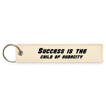 Success Is the Child of Audacity - Jet Tag Keychain - creme - Front