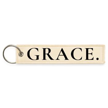 Grace - Jet Tag Keychain - creme - Front