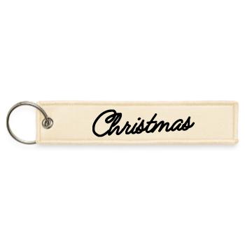 Merry Christmas - Jet Tag Keychain - creme - Front