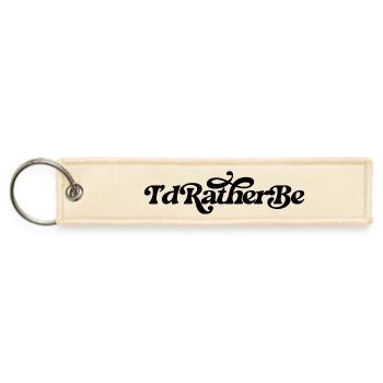 I'd rather be - Jet Tag Keychain - creme - Front