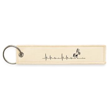 Rider on Rearing Steed - Jet Tag Keychain - creme - Front