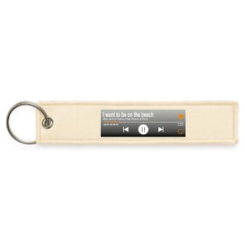 I want to be on the beach - Jet Tag Keychain - creme - Front
