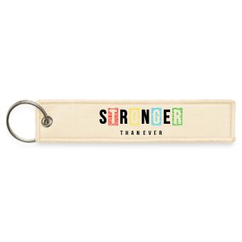 Colorblock Zebra Letters DOGR - Jet Tag Keychain - creme - Front