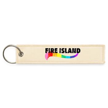 Fire Island Pride Pines Cherry Grove Queer FI NY - Jet Tag Keychain - creme - Front