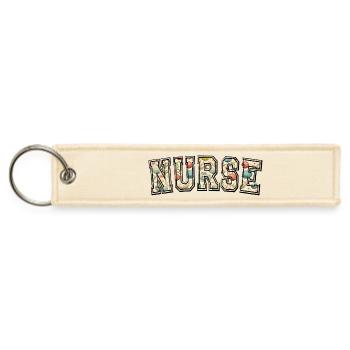 Spring Nurse Easter Nurse Gift Registered Nurse - Jet Tag Keychain - creme - Front
