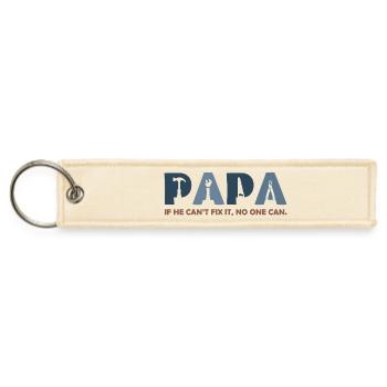 Fathers Day Dad Papa - Jet Tag Keychain - creme - Front