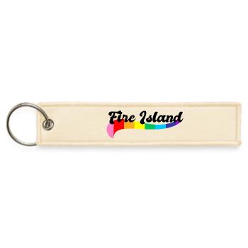 Fire Island gay pride queer beach LGBTQ vacation  - Jet Tag Keychain - creme - Front