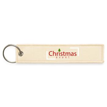 Christmas Event Logo with Tree Accent - Jet Tag Keychain - creme - Front