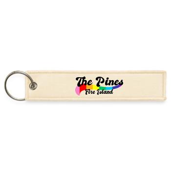 The Pines Fire Island rainbow beach queer souvenir - Jet Tag Keychain - creme - Front