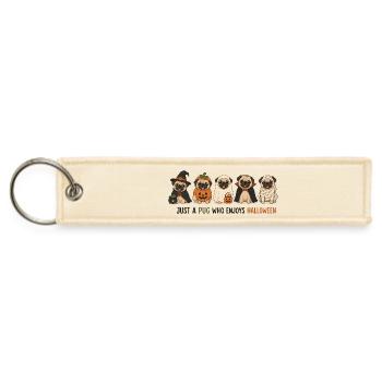 Halloween Pug Crew - Jet Tag Keychain - creme - Front