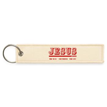 JESUS_-2- - Jet Tag Keychain - creme - Front