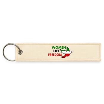 Women life freedom - Jet Tag Keychain - creme - Front
