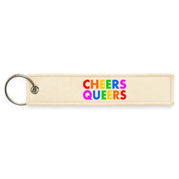 Cheers queers - Jet Tag Keychain - creme - Front