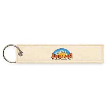 Keep Things Analog - Retro Vibes - Jet Tag Keychain - creme - Front