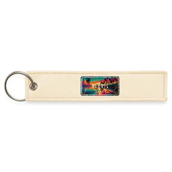 Negril Jamaica - Sign - Jet Tag Keychain - creme - Front