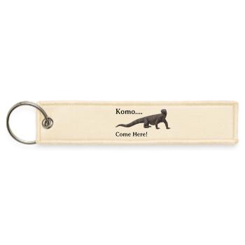Komo...Come Here! Komodo Dragon - Jet Tag Keychain - creme - Front