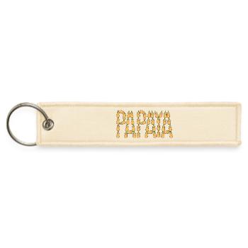 Papaya typography - Jet Tag Keychain - creme - Front