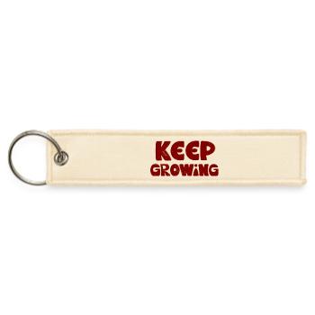 Keep Growing | for a Positive Life - Jet Tag Keychain - creme - Front