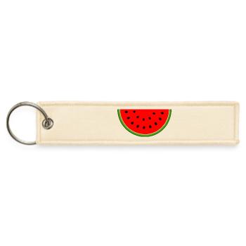 Watermelon Slice Pop Art - Jet Tag Keychain - creme - Front