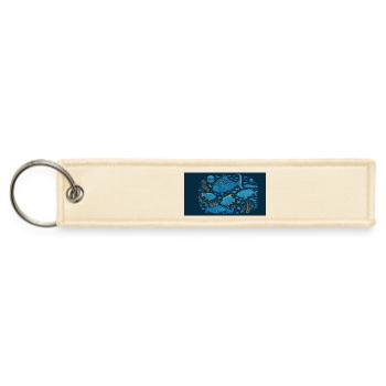 Aqua Coral Ocean Parade - Jet Tag Keychain - creme - Front