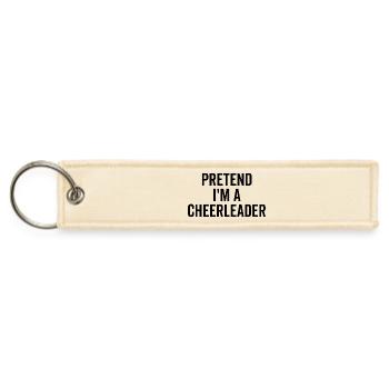 Pretend I’m a Cheerleader - Jet Tag Keychain - creme - Front