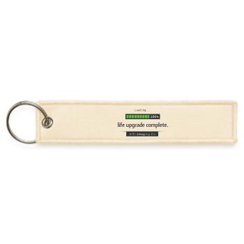 Life Upgrade Complete Loading Meme - Jet Tag Keychain - creme - Front