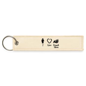 French Horn Love - Jet Tag Keychain - creme - Front