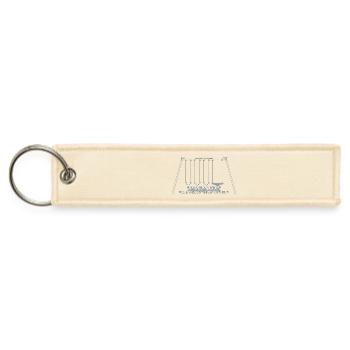 Measure Twice - Cut Once - Play Often - Jet Tag Keychain - creme - Front