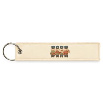 Nutcracker Men's Women's Christmas Nutcrackers - Jet Tag Keychain - creme - Front