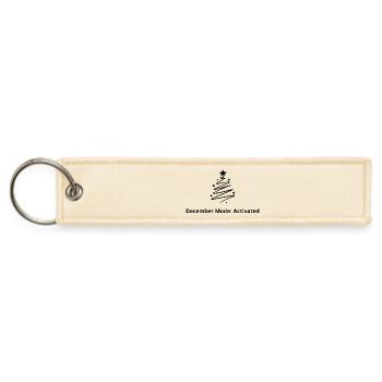 December Mode: Activated - Jet Tag Keychain - creme - Front