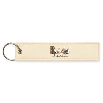 Quirky Library Ducks Illustration - Jet Tag Keychain - creme - Front