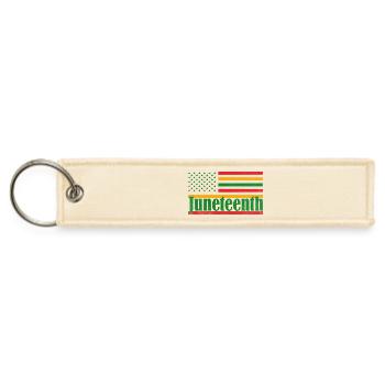 Juneteenth Flag Heritage - Jet Tag Keychain - creme - Front
