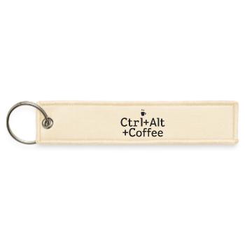 Coffee Break Ctrl-Alt-Coffee - Jet Tag Keychain - creme - Front