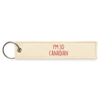 I am so Canadian Canada - Jet Tag Keychain - creme - Front