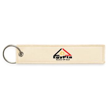 Solar Triangle Sun Emblem Egypt source of soul - Jet Tag Keychain - creme - Front