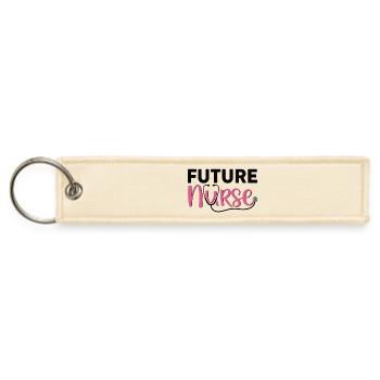 Future Nurse Stethoscope Nursing Student Gift - Jet Tag Keychain - creme - Front