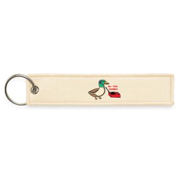 No Time Records Duck - Jet Tag Keychain - creme - Front