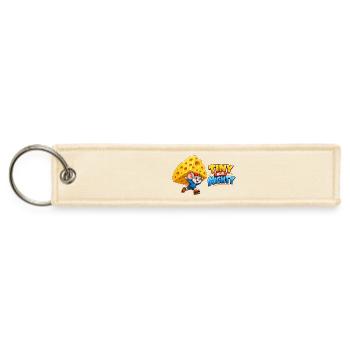 Tiny But Mighty Cheese Mouse - Jet Tag Keychain - creme - Front